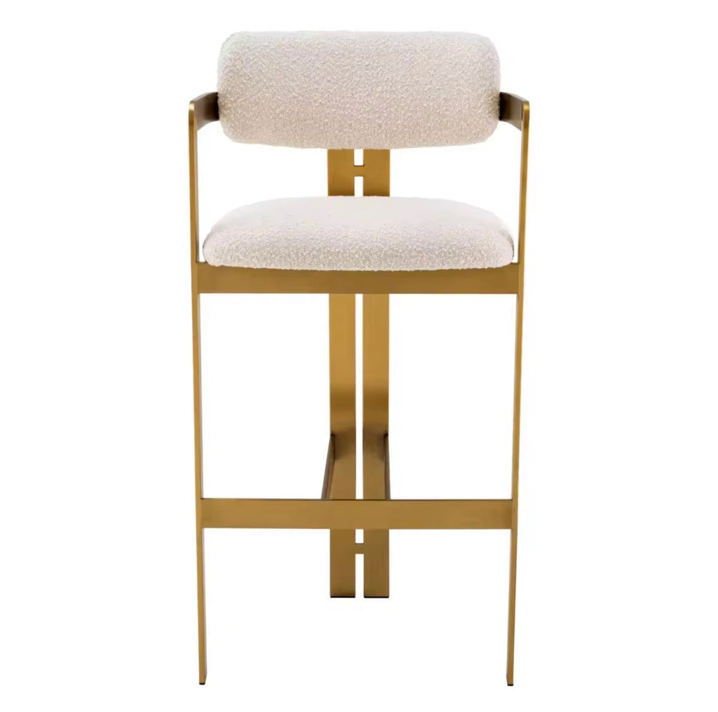 Casa Milano Oliviera Gold Stainless Steel Bar Stool