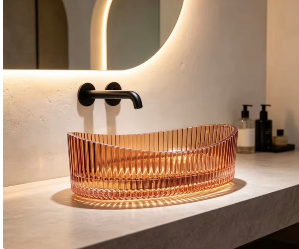 Ottavia Fluted Glass Vessel Sink