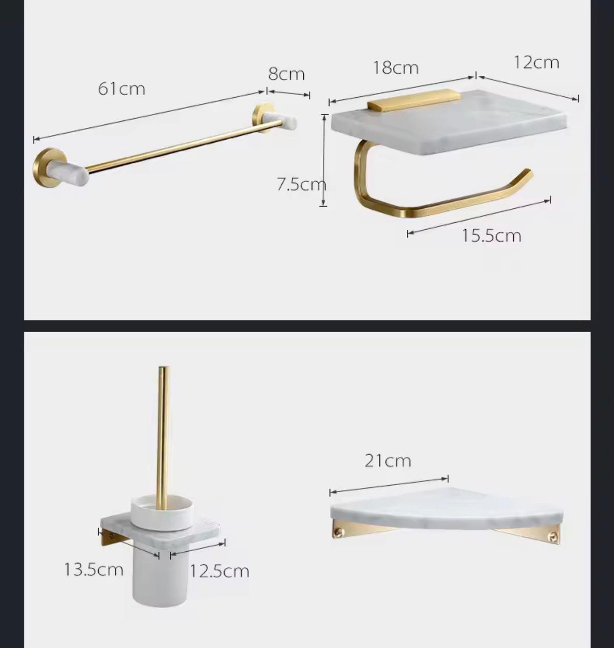 Lora 6-Piece Bathroom Hardware Set