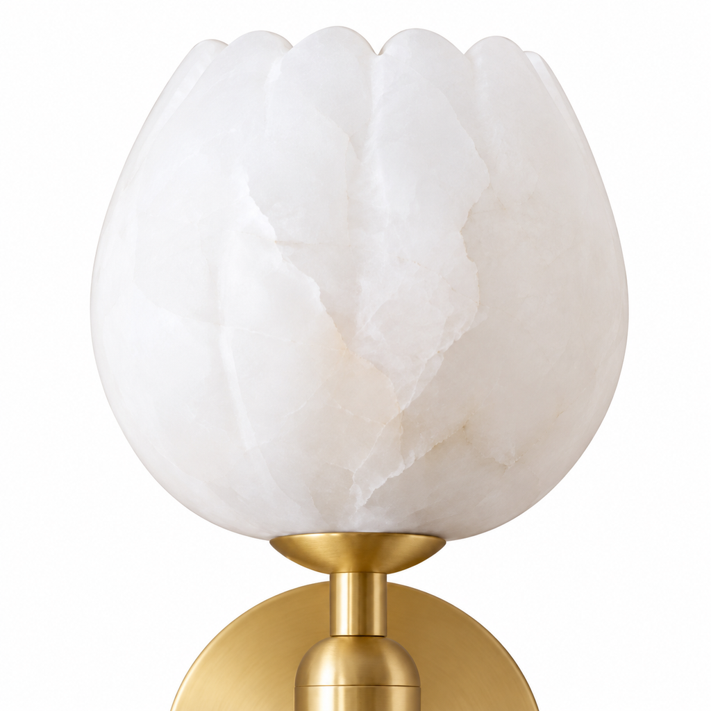 Florienne Alabaster & Copper Wall Sconce