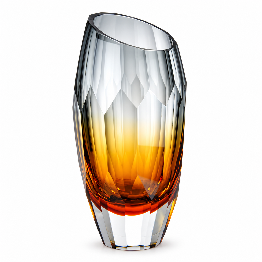 Valentina Hand-Carved Crystal Vase