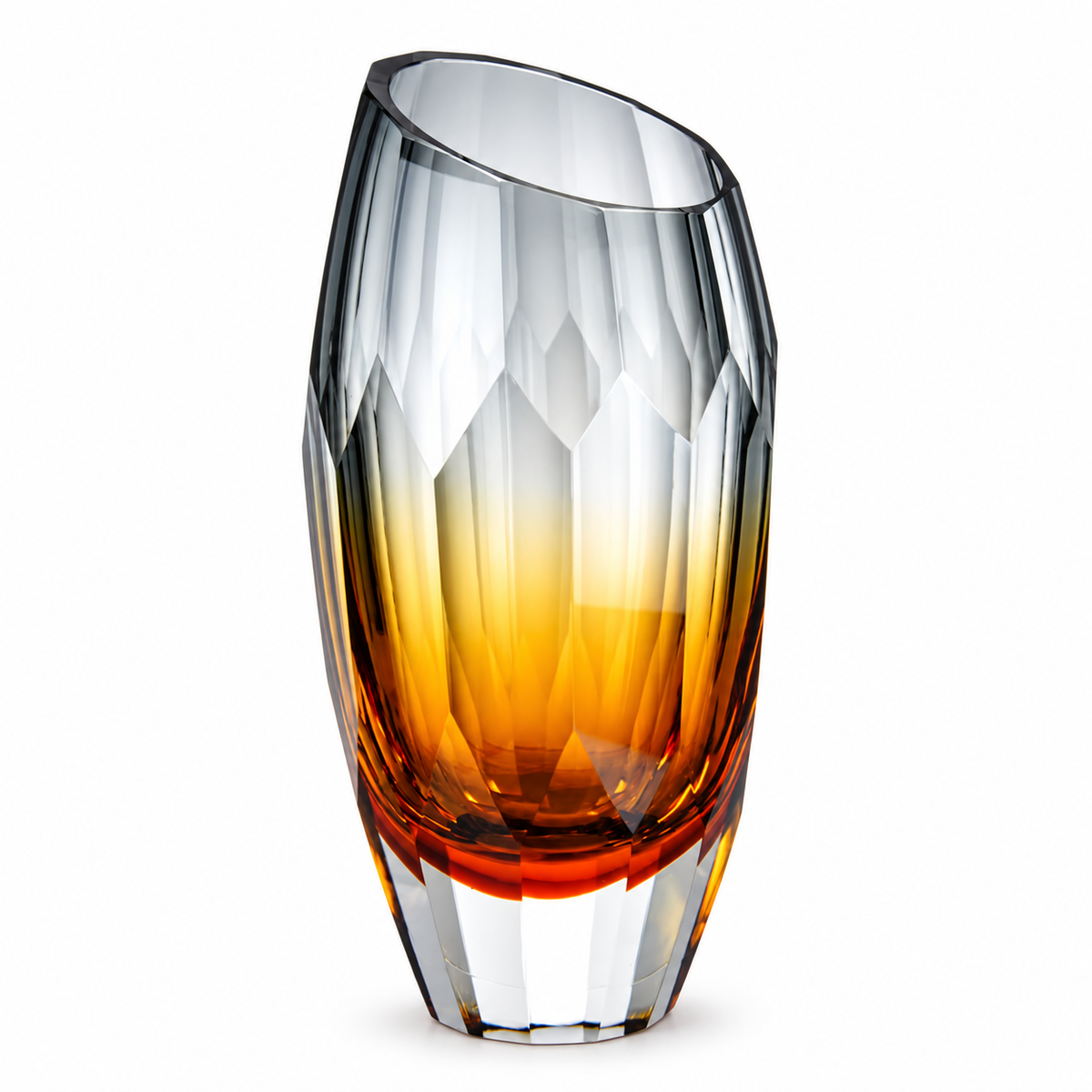 Valentina Hand-Carved Crystal Vase
