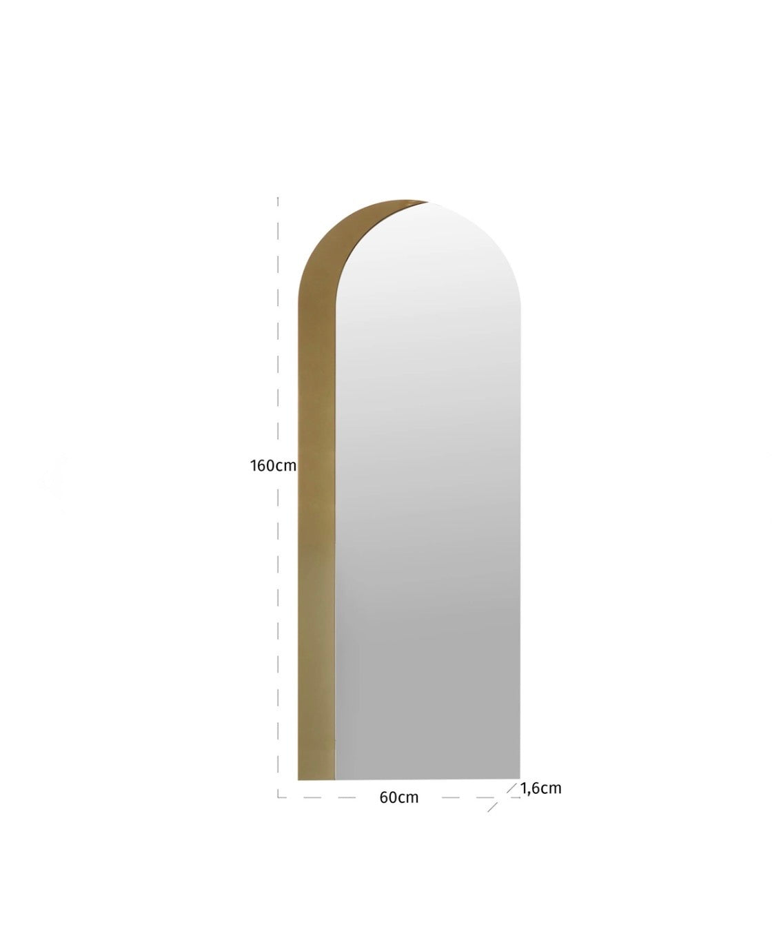 Draven Champagne Gold Full-Length Mirror