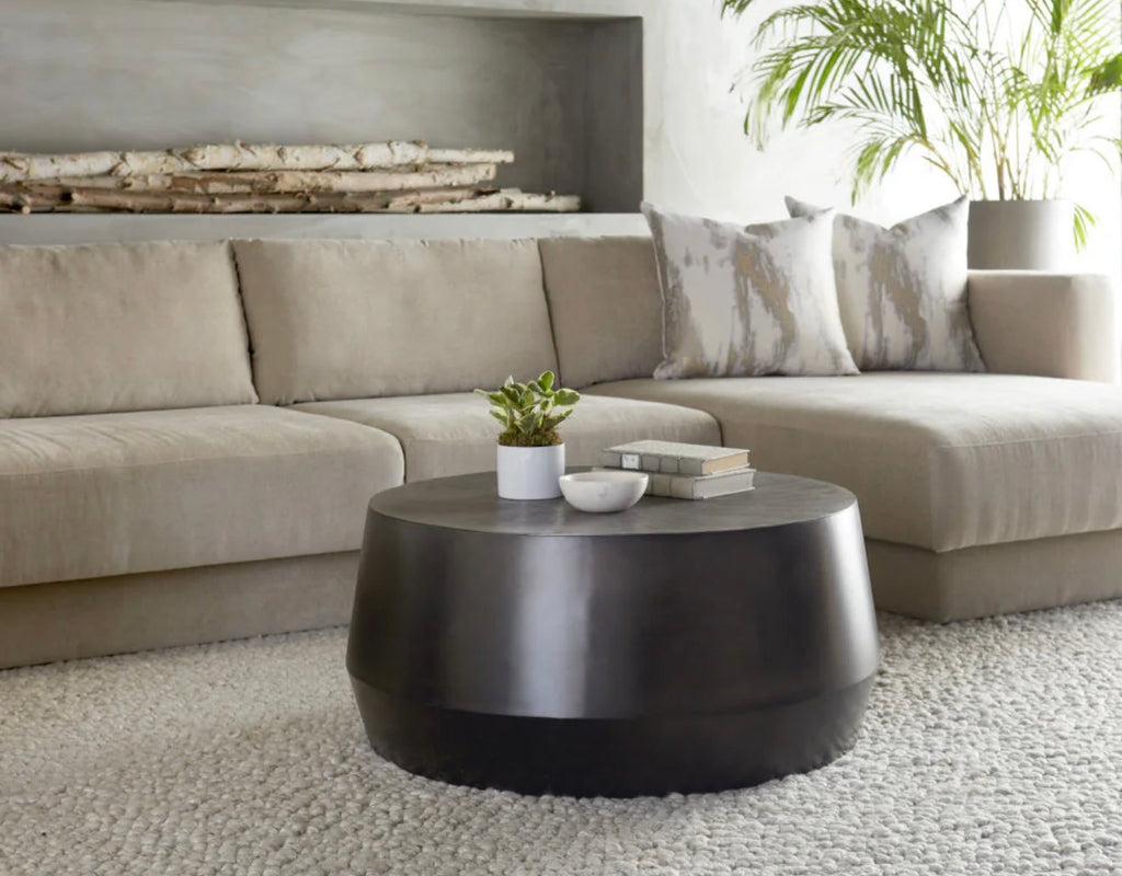Casa Milano Splendido Etched Aluminum Coffee Table