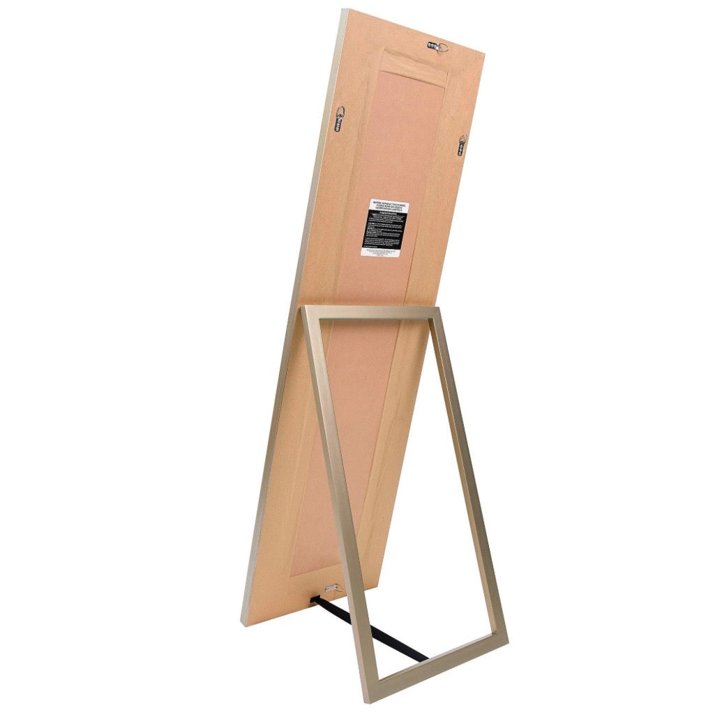 Casa Milano – Aura Bonita Champagne Beaded Cheval Mirror (18” x 64”)