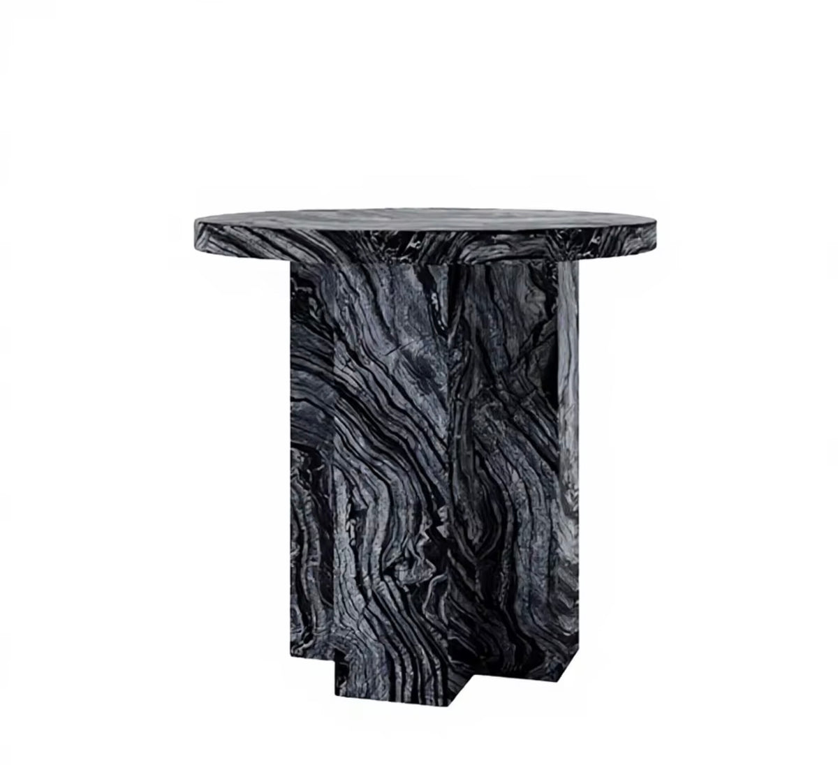 Arezzo Sculptural Natural Marble Side Table