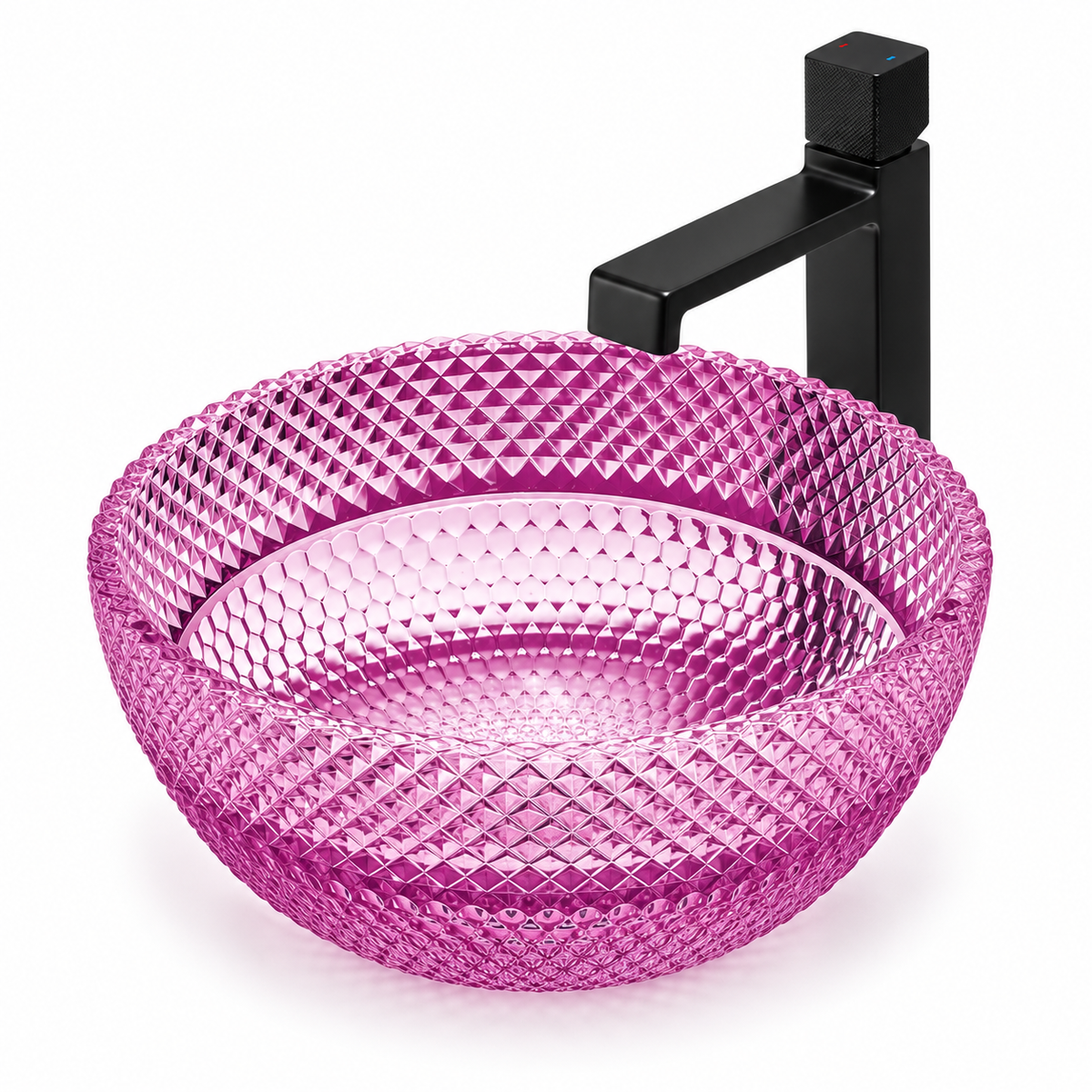 BELLINA CRYSTAL-CUT GLASS VESSEL SINK