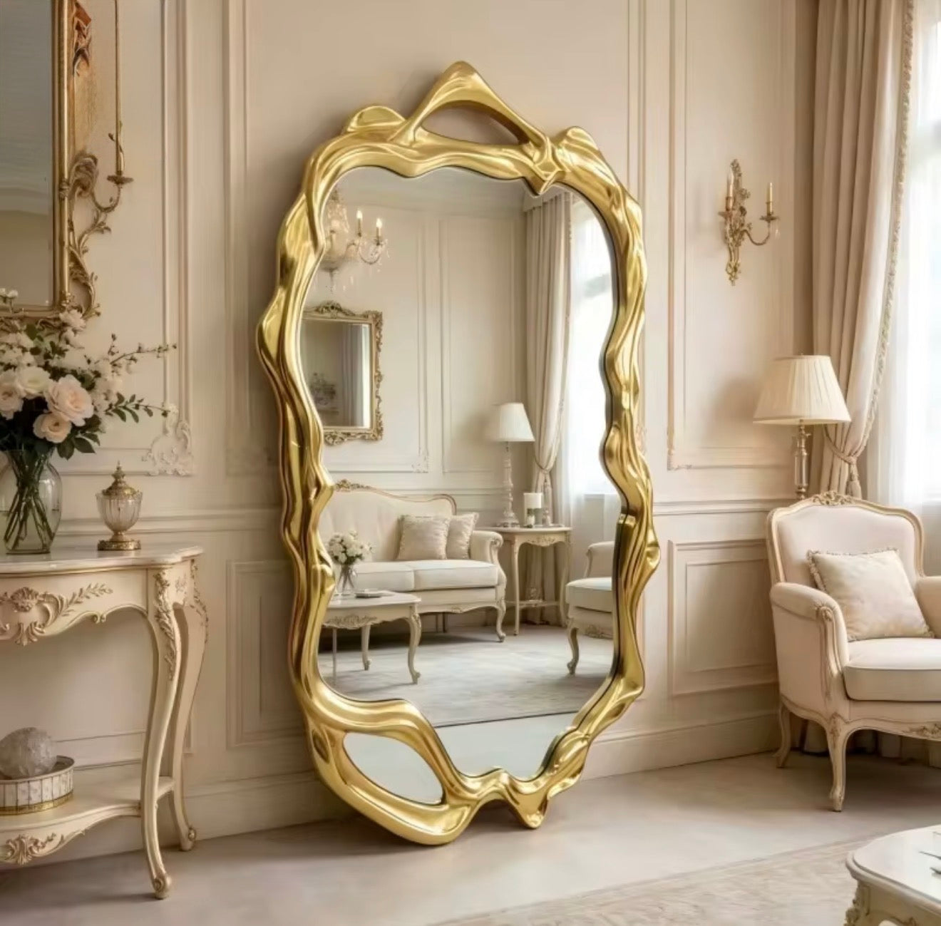 Casa Milano – Aurelia Organic Gold Mirror