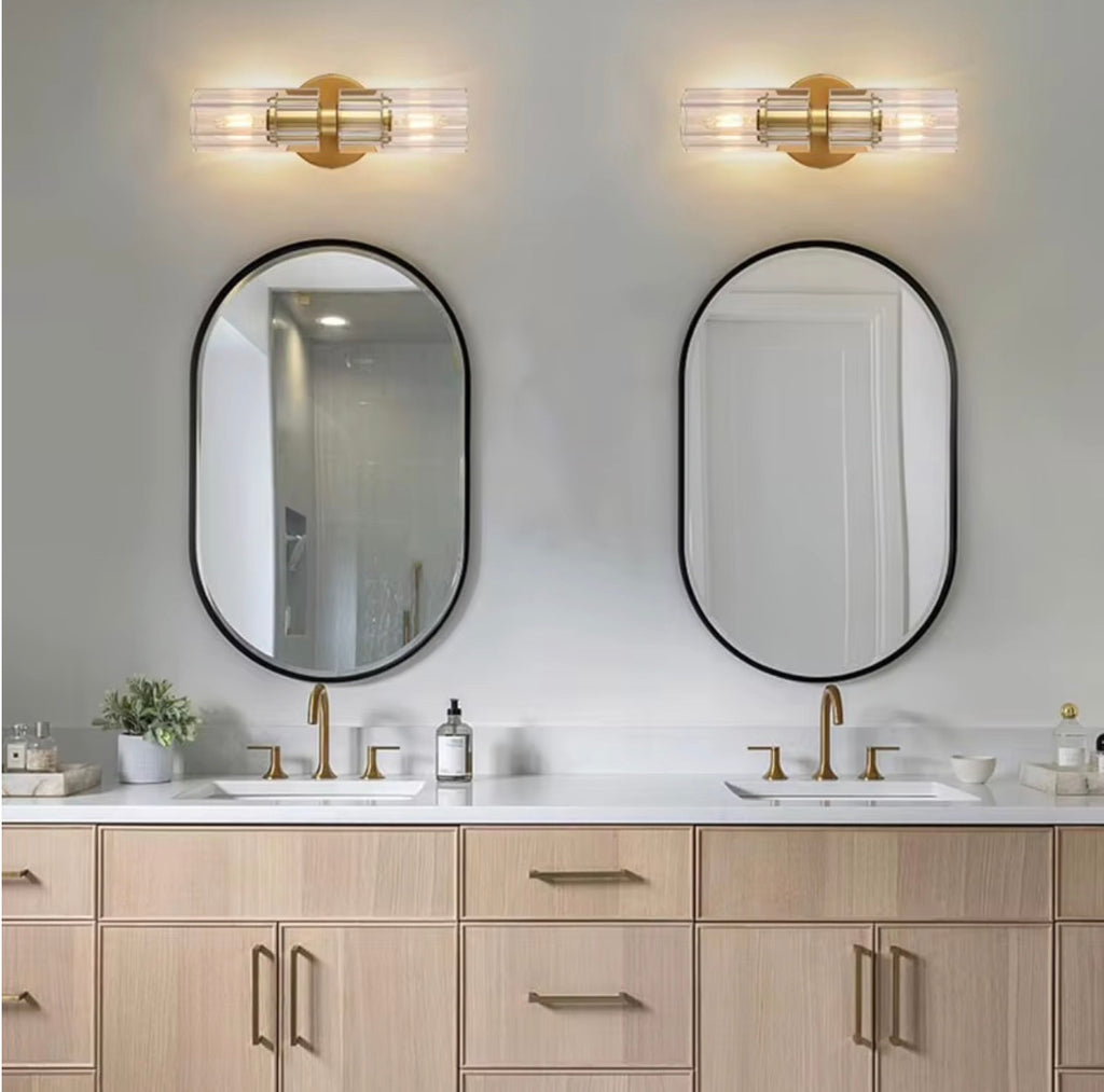 Marcello K9 Crystal Dual-Light Wall Sconce.