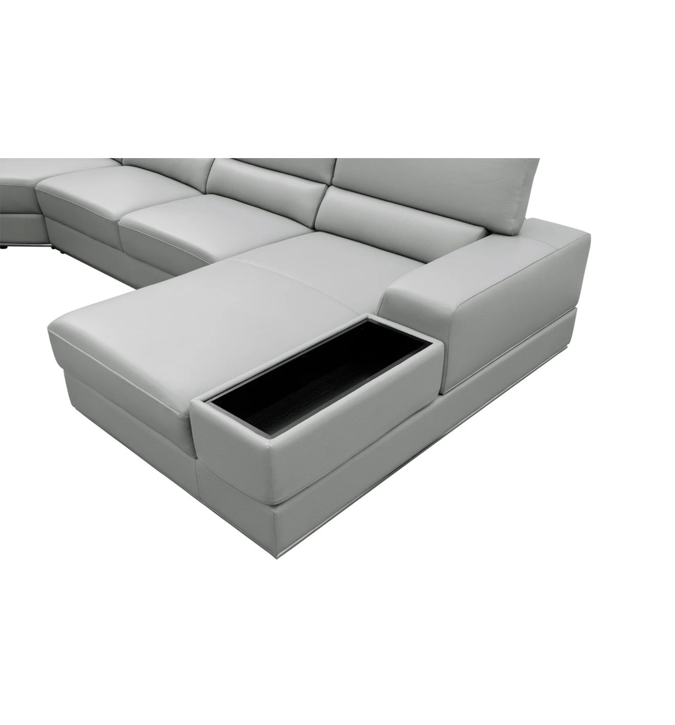 Casa Milano Nellio U-Shaped Italian Leather Match Sectional Sofa