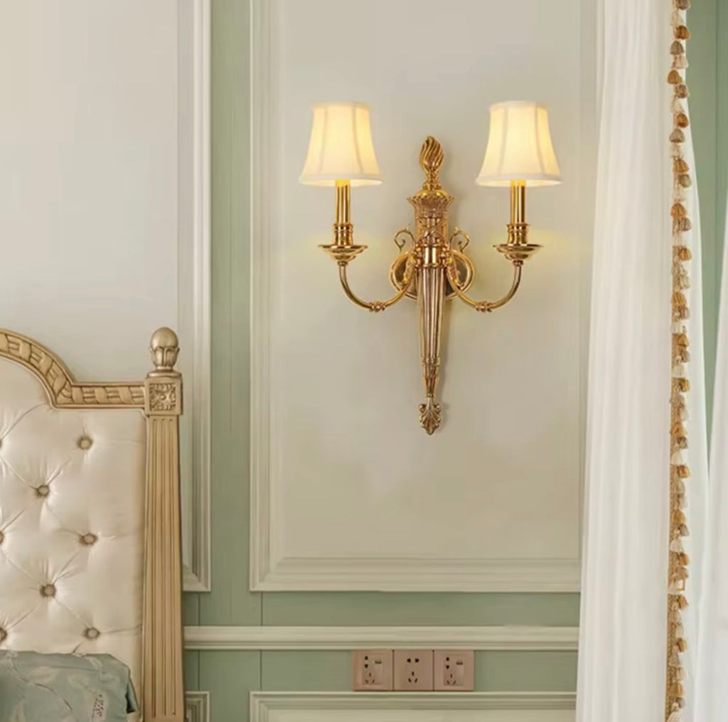 Chateau Versailles Antique Brass Wall Sconce