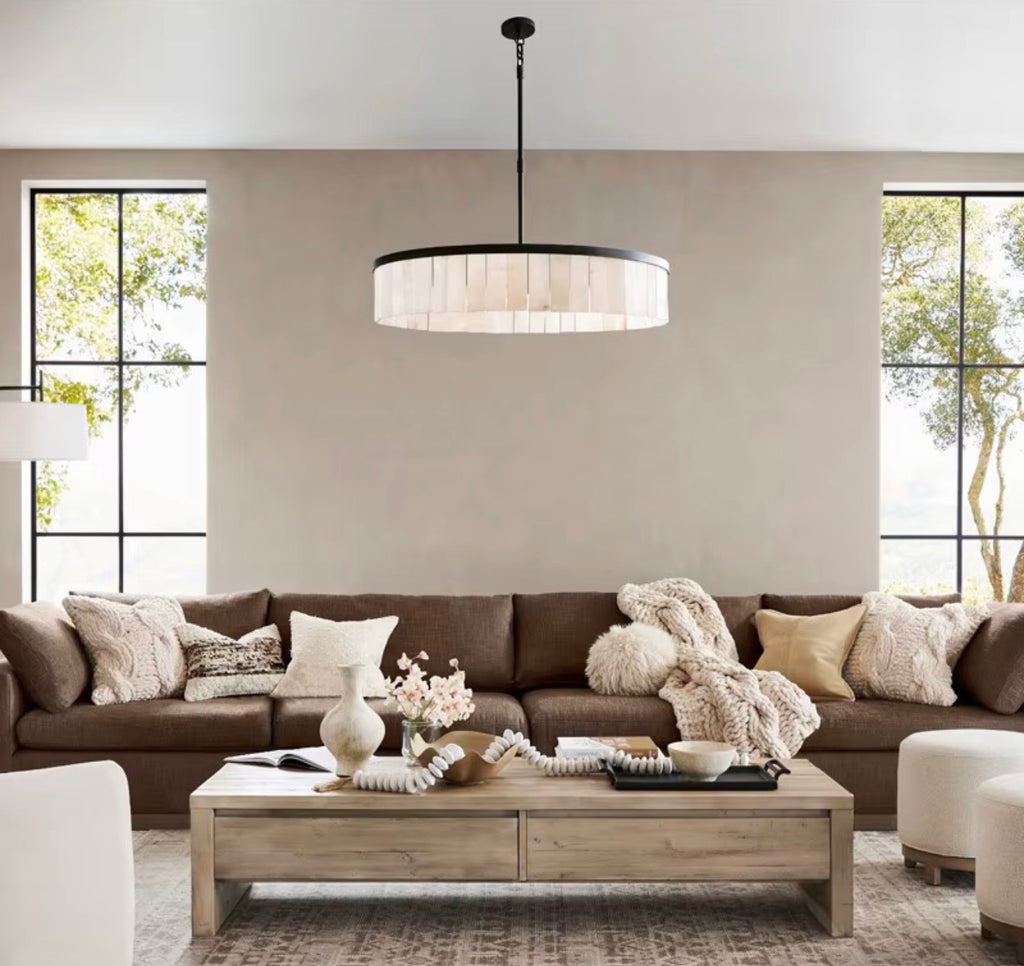 Celestine Round Alabaster Chandelier