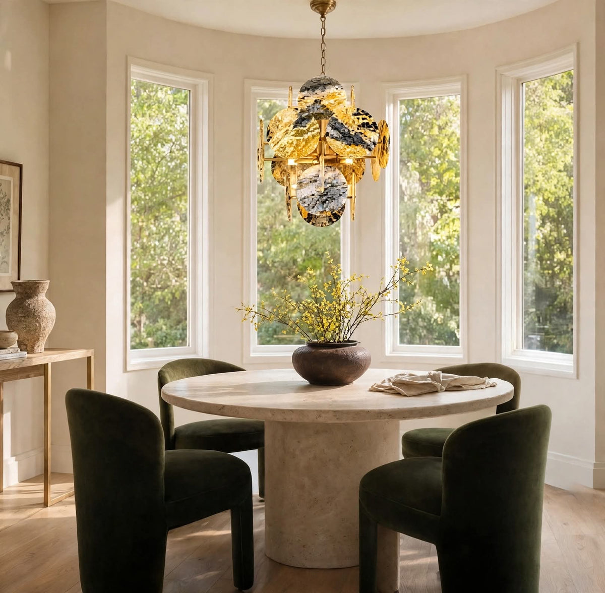 LUNA DI MARMO Natural Marble Chandelier