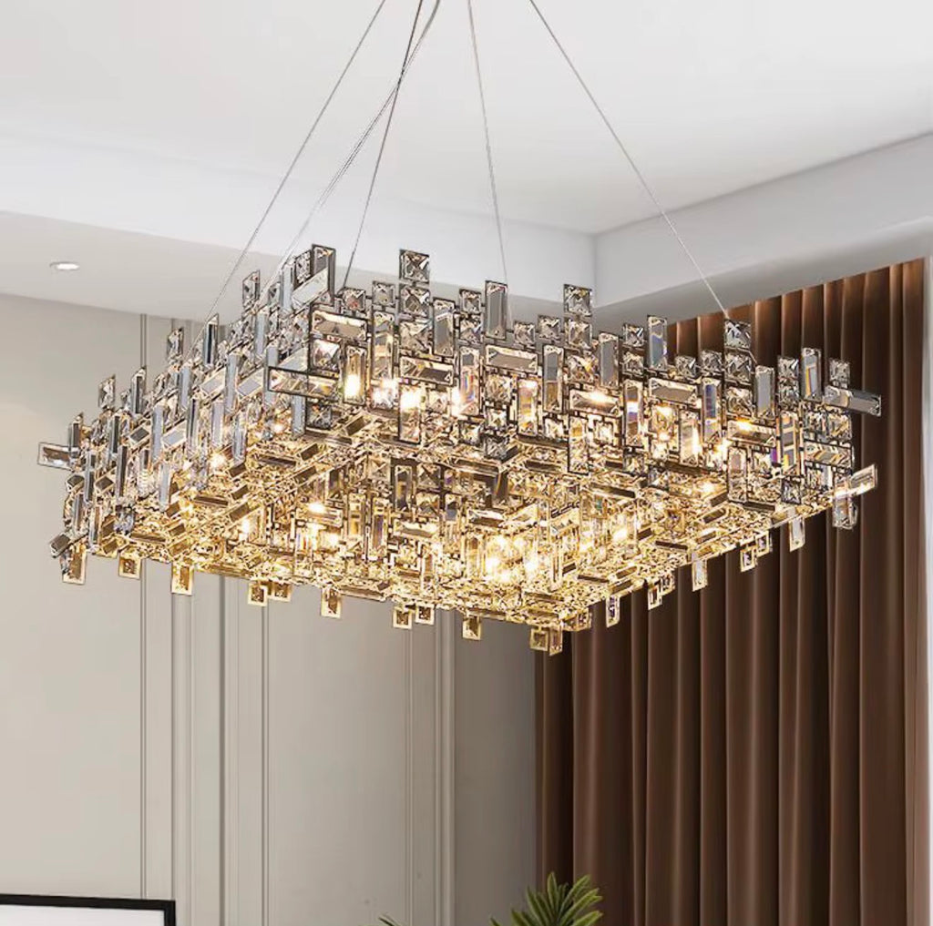 Vetra Geometric Crystal Chandelier
