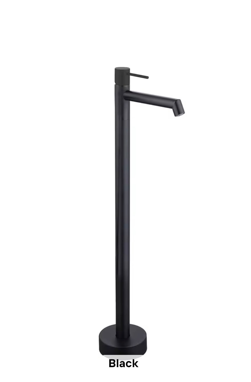 LORENZO FREESTANDING SOLID BRASS PEDESTAL BASIN FAUCET