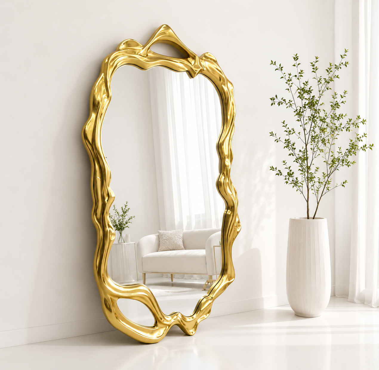 Casa Milano – Aurelia Organic Gold Mirror