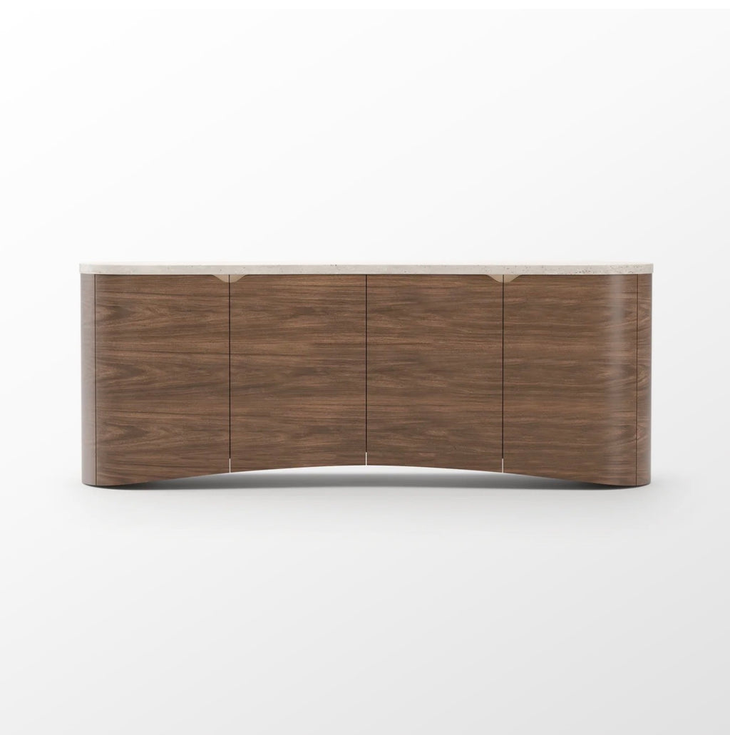 Fleur Natural Travertine Sideboard by Caracole