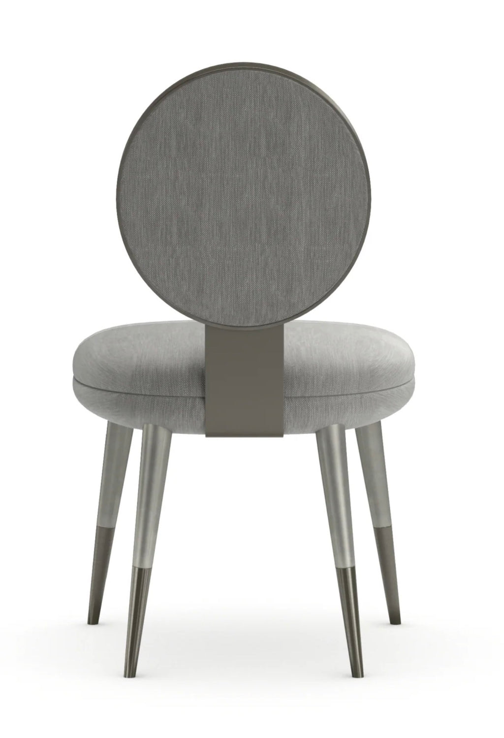 Casa Milano – Apollo Round Back Dining Chair (Ivory / Grey / Light Gold)