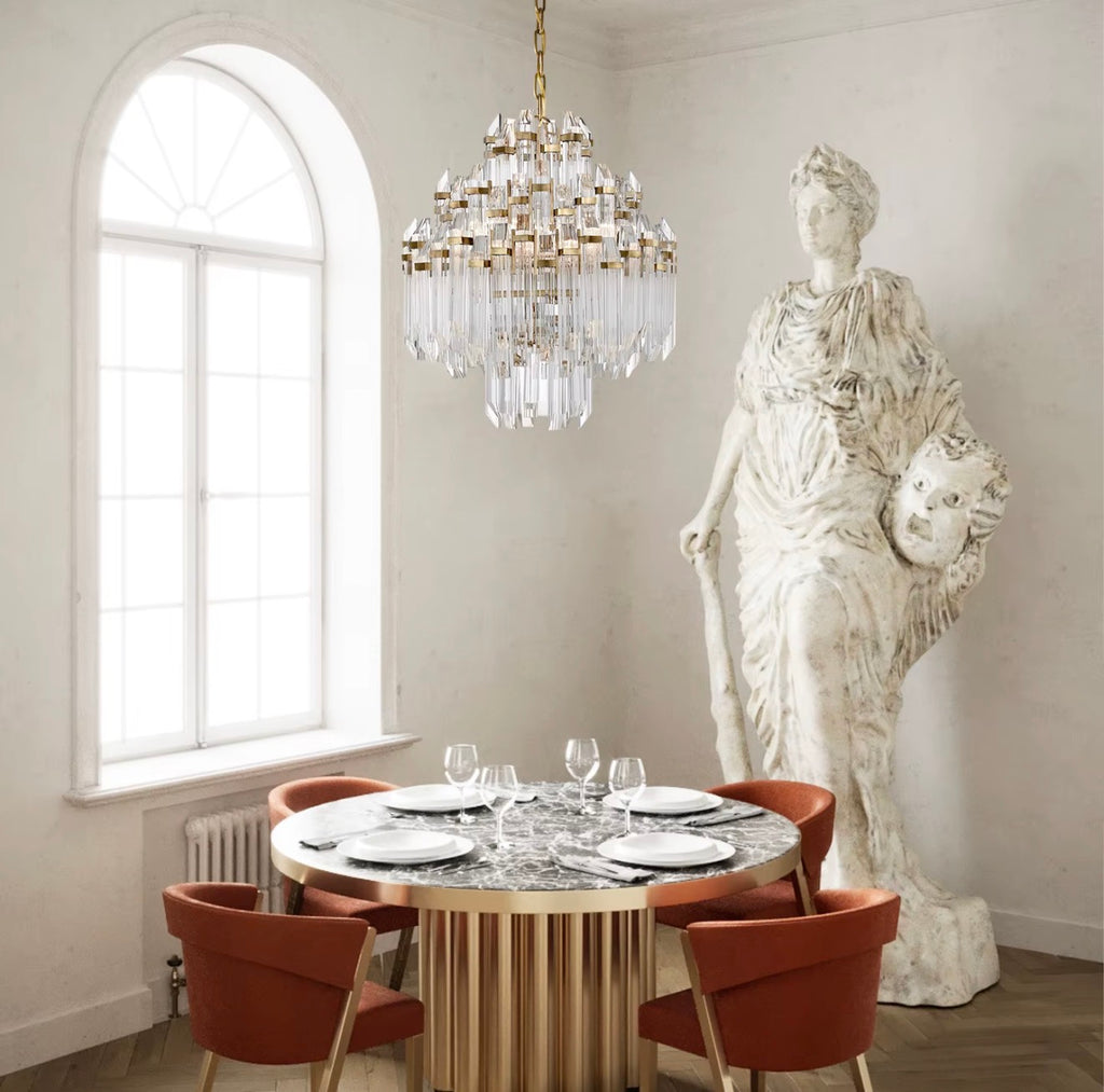 Adele Four-Tier Acrylic Waterfall Chandelier