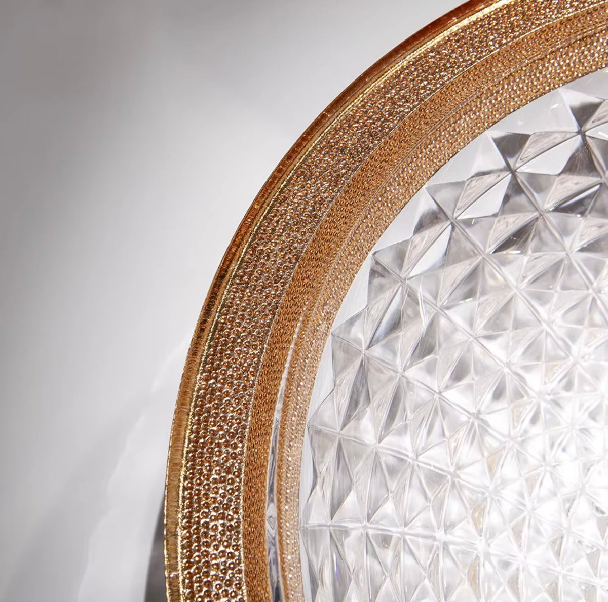 Leonora Gold-Rim Faceted Glass