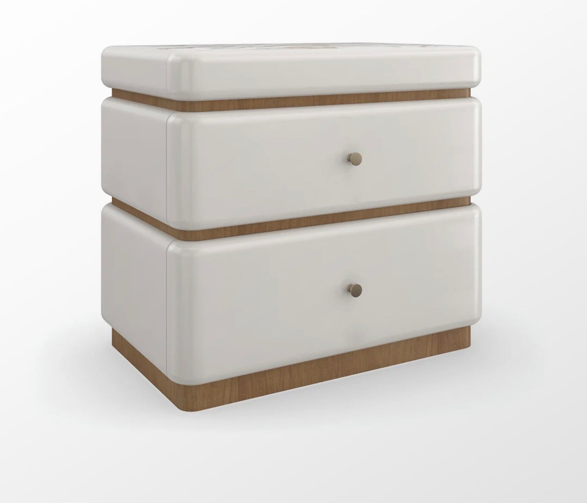 Milos Calacatta Oro Marble Nightstand by Caracole