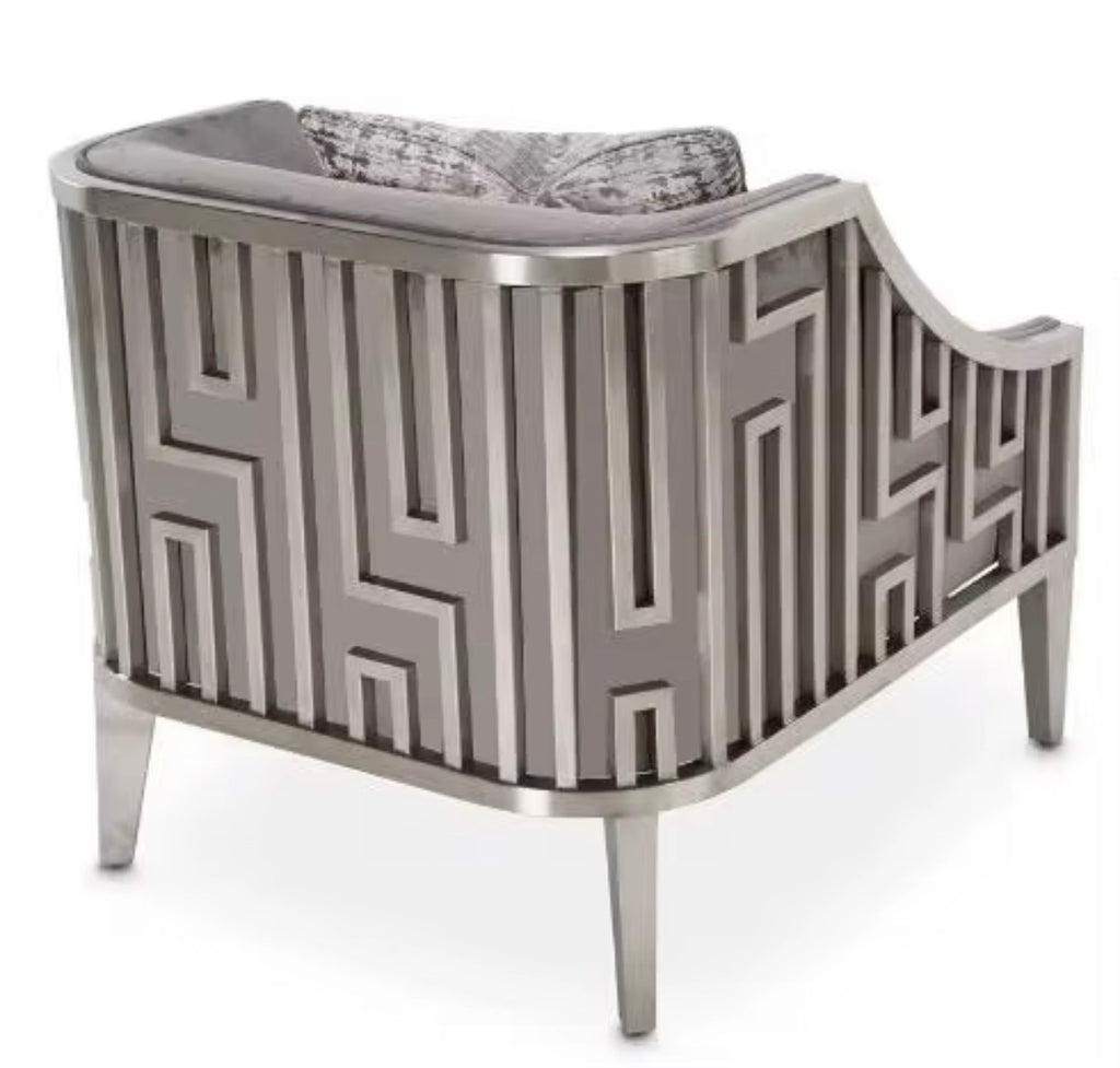 Casa Milano – Vienna Chrome Velvet Accent Chair