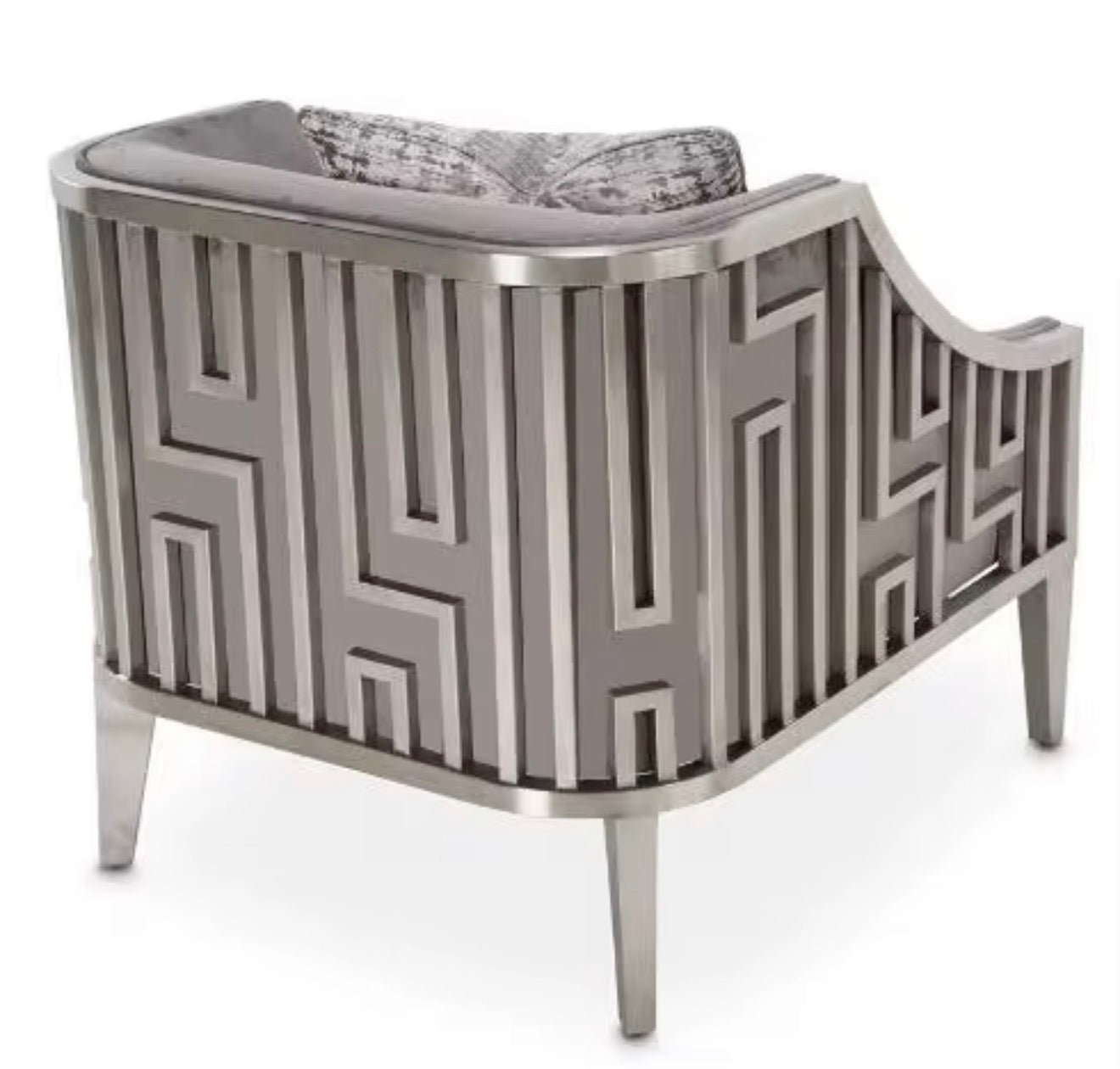 Casa Milano – Vienna Chrome Velvet Accent Chair