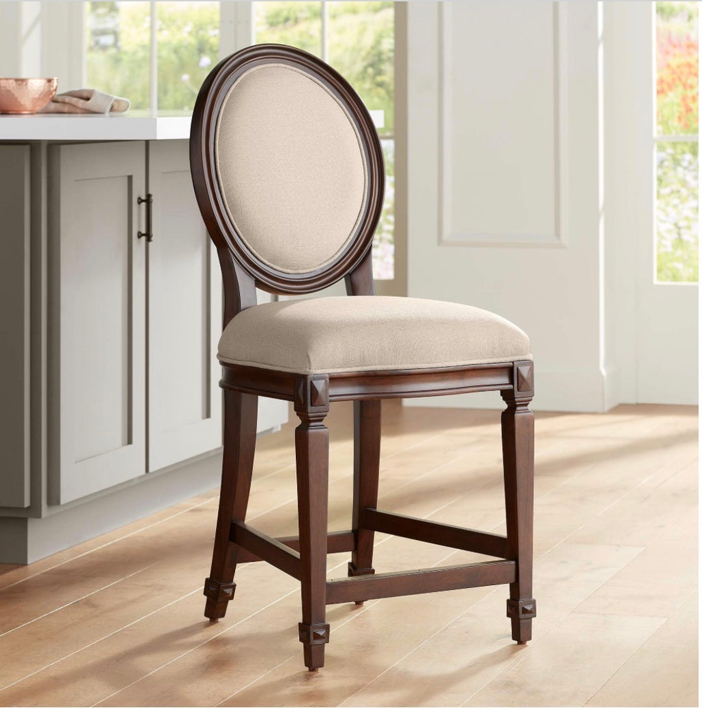 Casa Milano – Aiden Linen Counter Stool (24”)