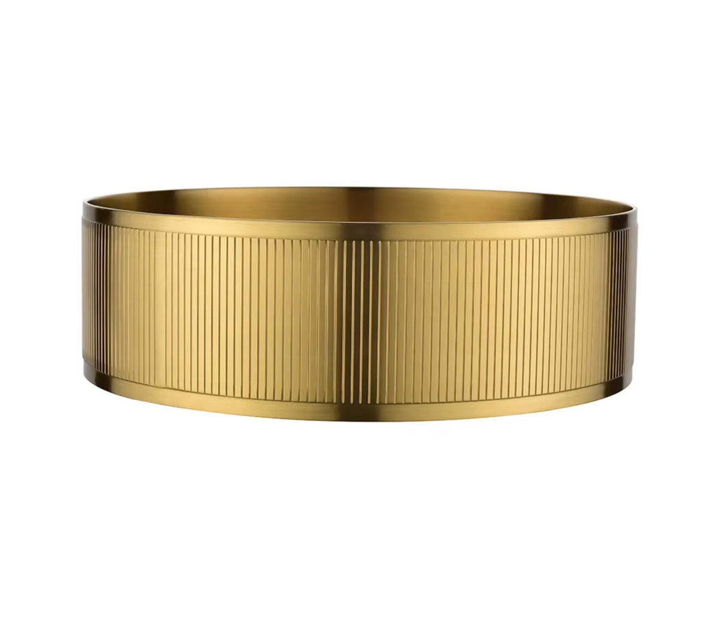 Alessandro Fluted Gold Stainless Steel Vessel Sink