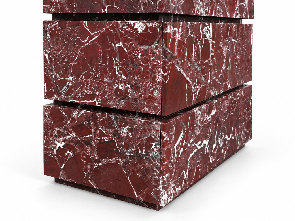 Rosso Levanto Marble Bathroom Vanity