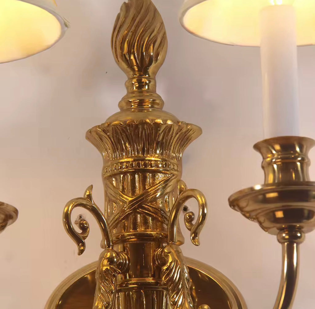 Chateau Versailles Antique Brass Wall Sconce