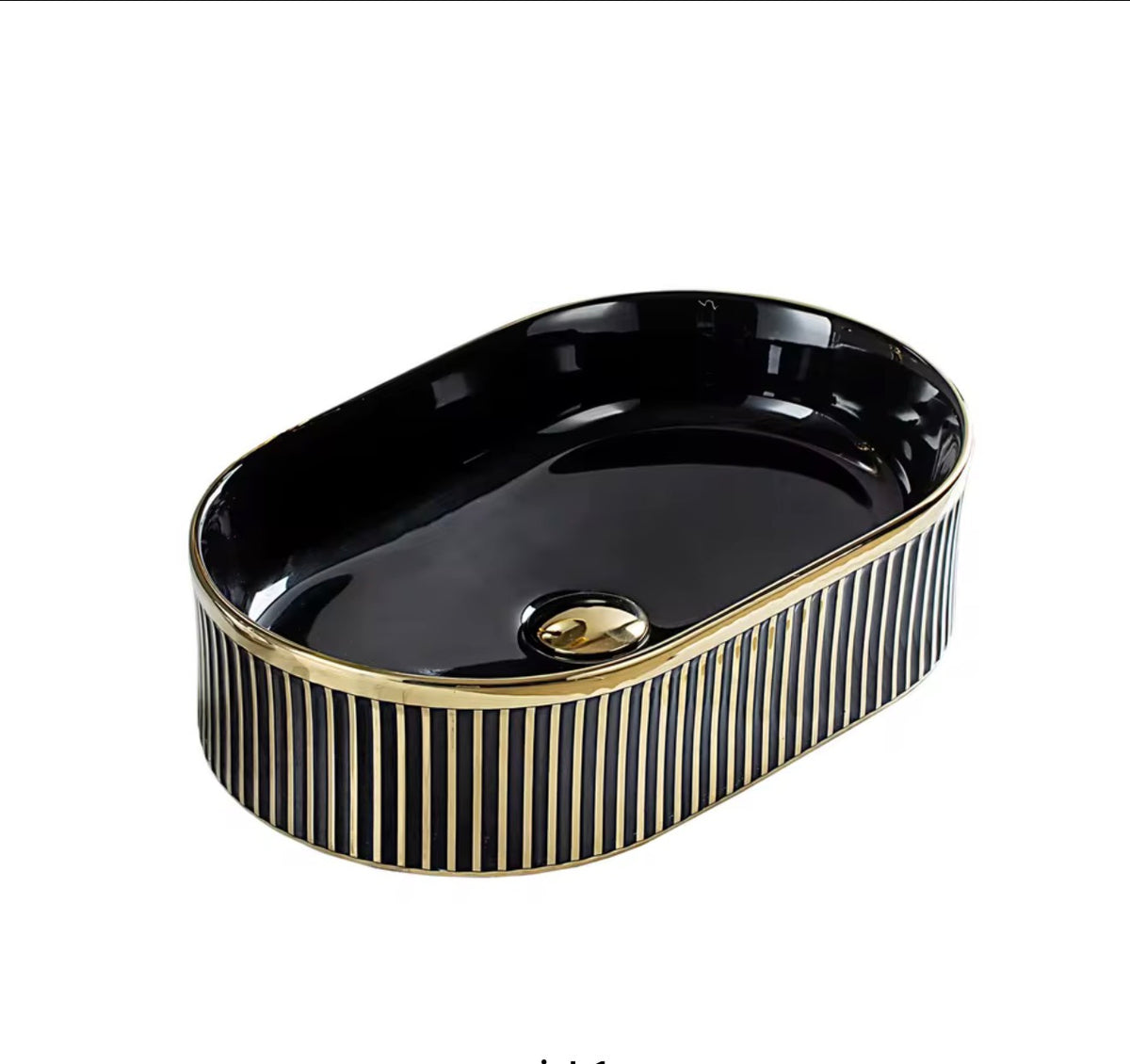 Valentina Ribbed Ceramic Vessel Sink