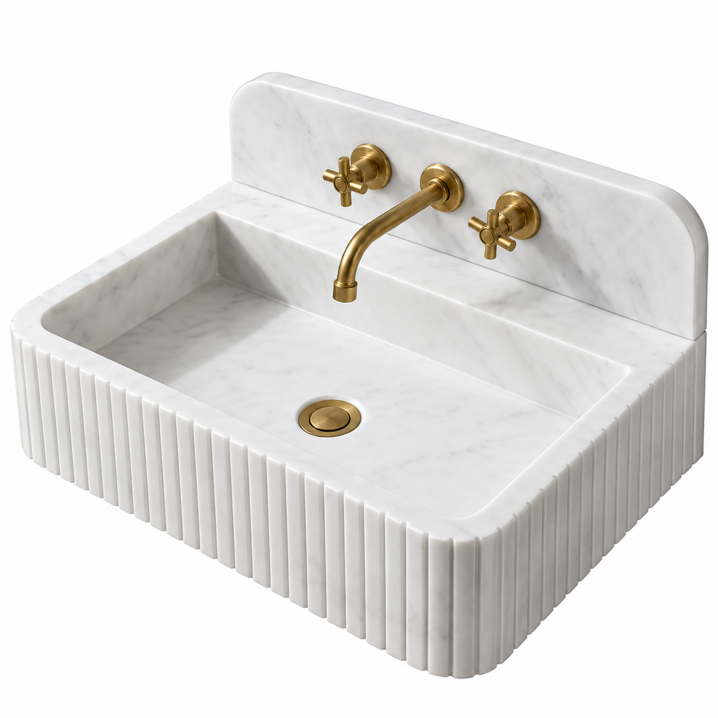 BIANCA WHITE MARBLE COUNTERTOP BASIN