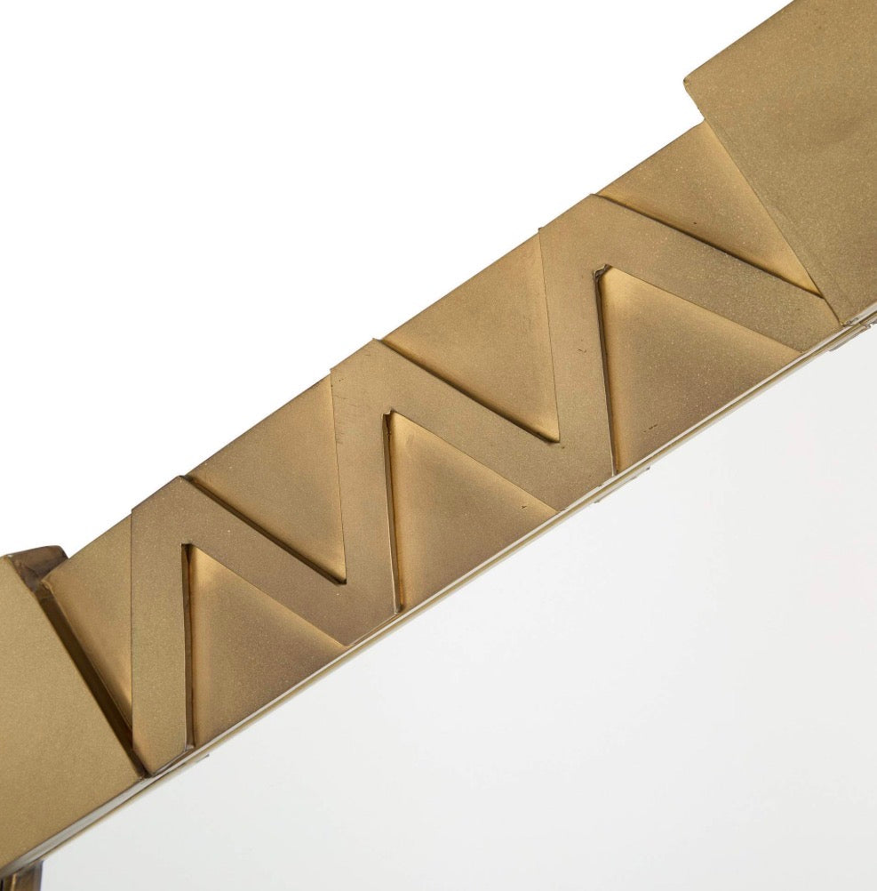 Casa Milano – Holt Antique Brass Geometric Wall Mirror