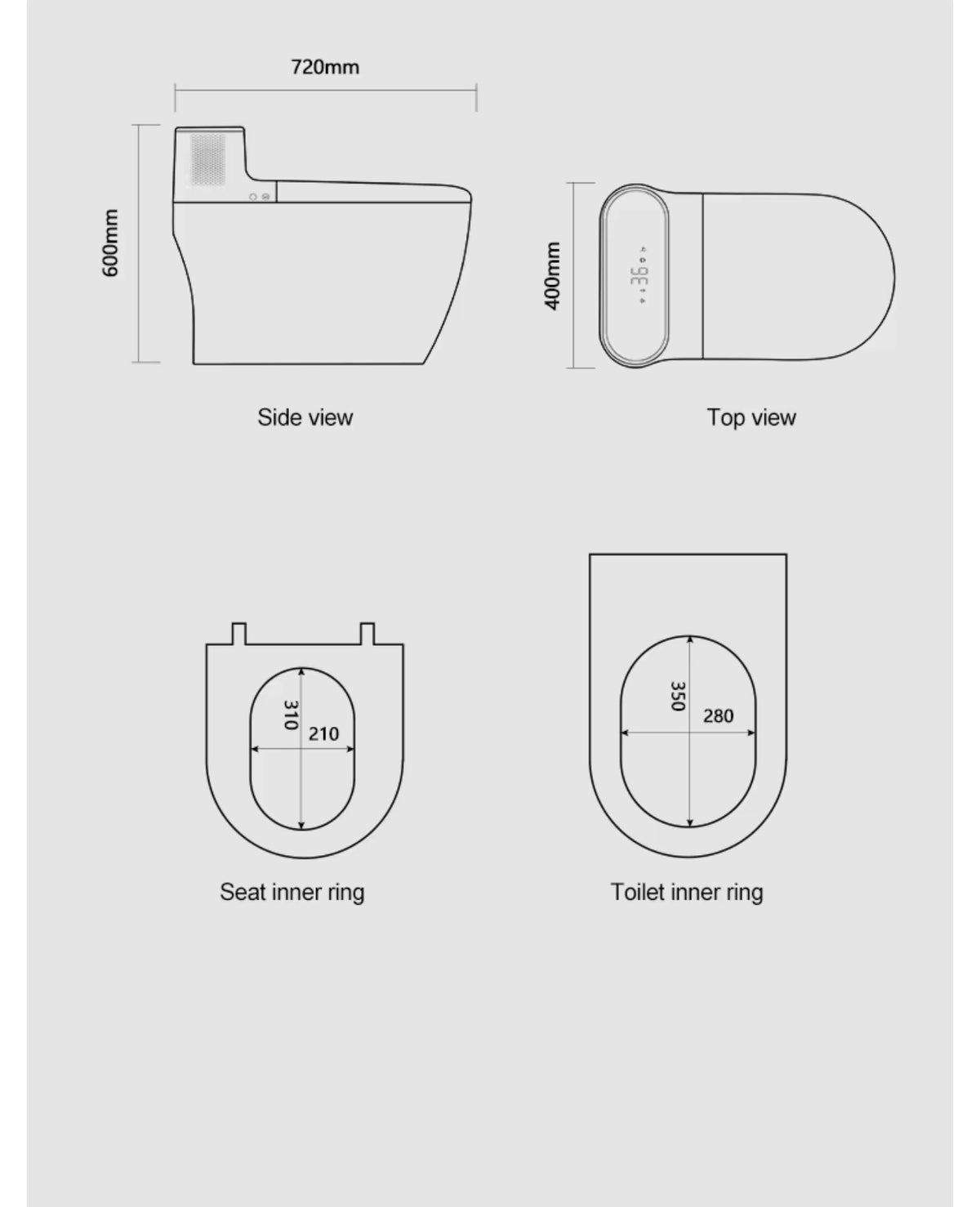 LUCAS INTELLIGENT SMART TOILET WITH BIDET & AUTO FLUSH