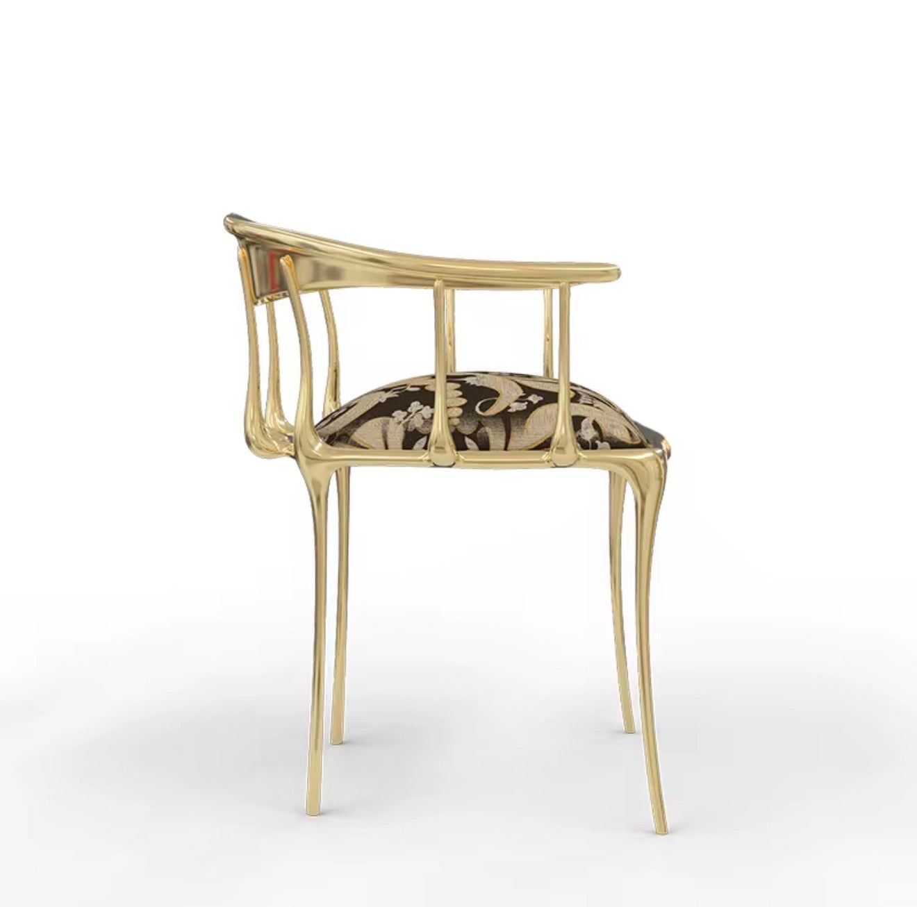 Casa Milano Sculptural Copper Dining Chairs — Set of 2