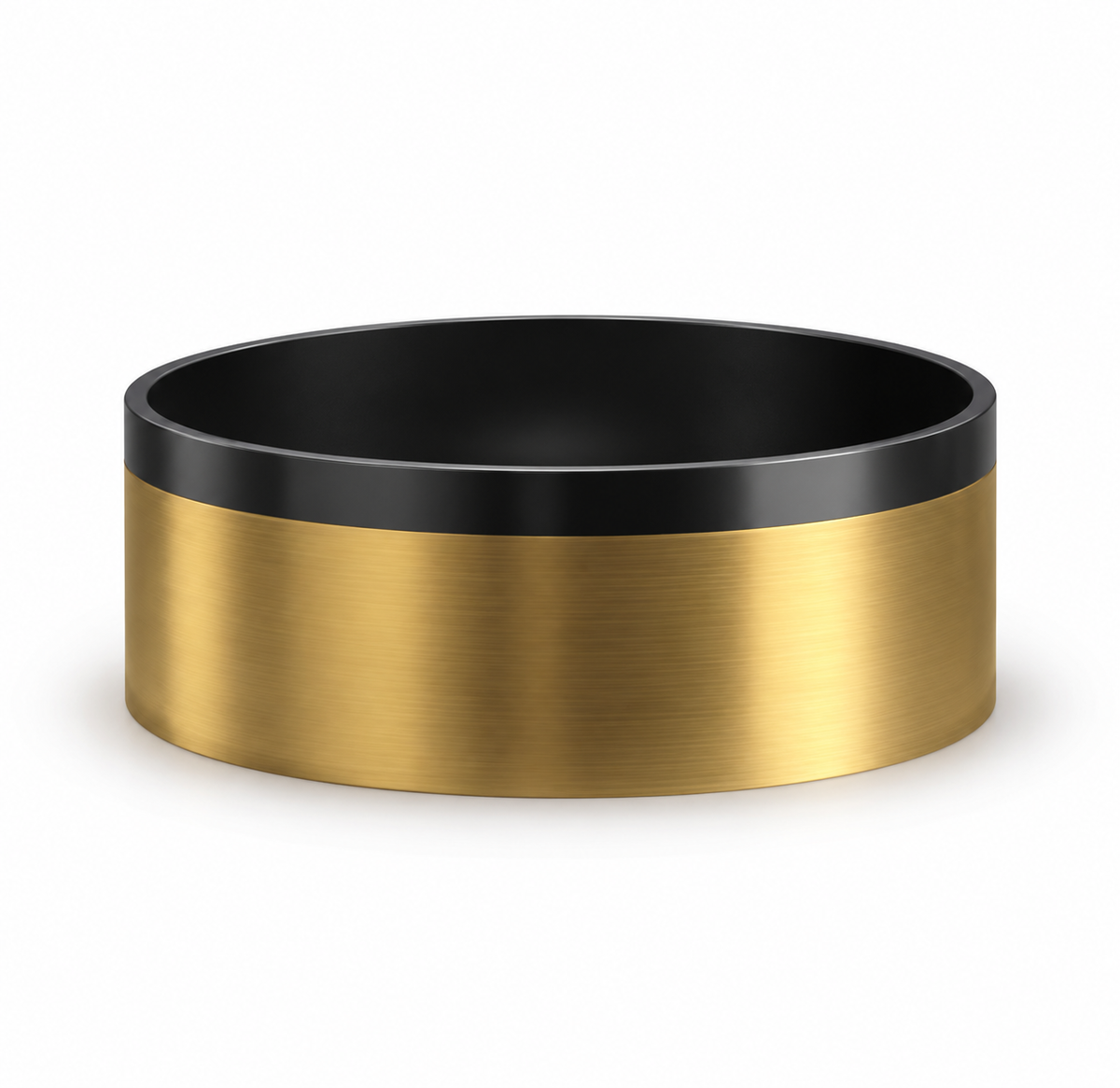 Vittoria Two-Tone Gold & Black Stainless Steel Vessel Sink