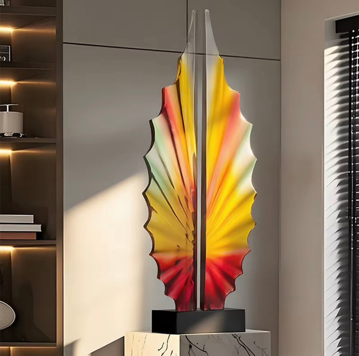 Aurora Prism Abstract Resin Sculpture
