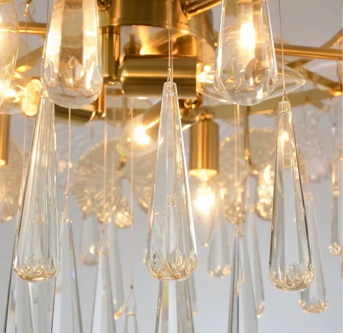 Waterdrop Tiered Glass Chandelier