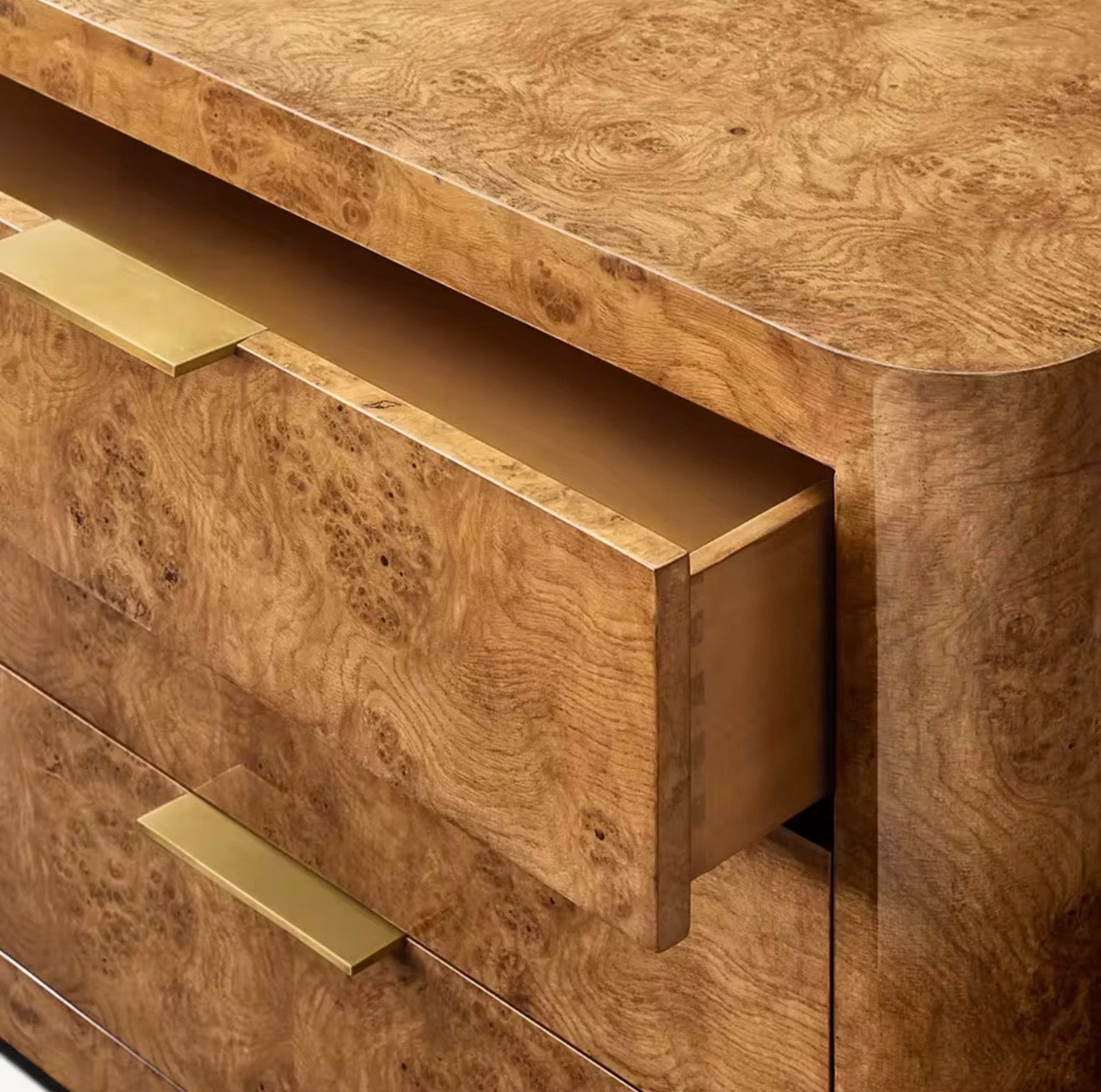 Casa Milano — Kensington Burl Wood Nightstand