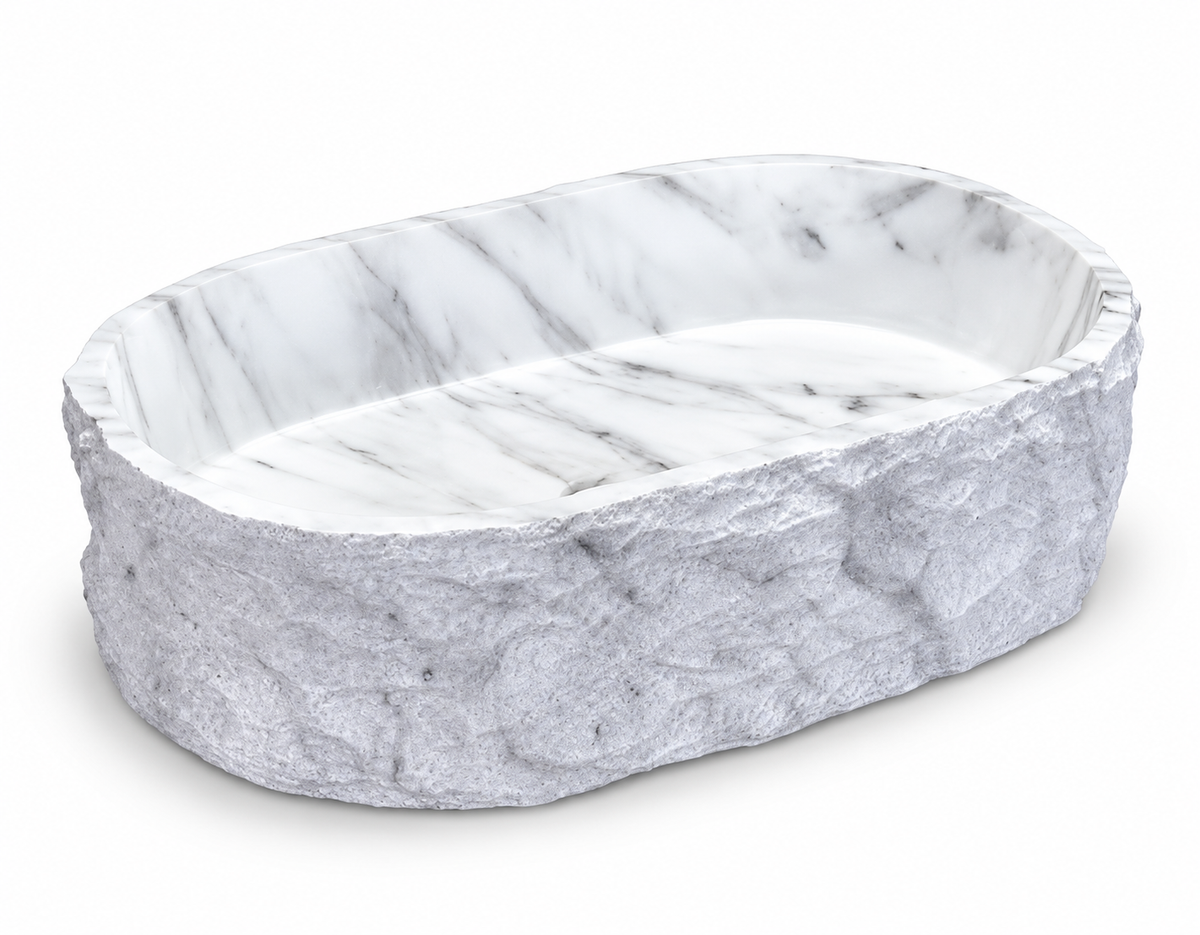 AURELIA SCULPTED ARTIFICIAL STONE RESIN VESSEL SINK
