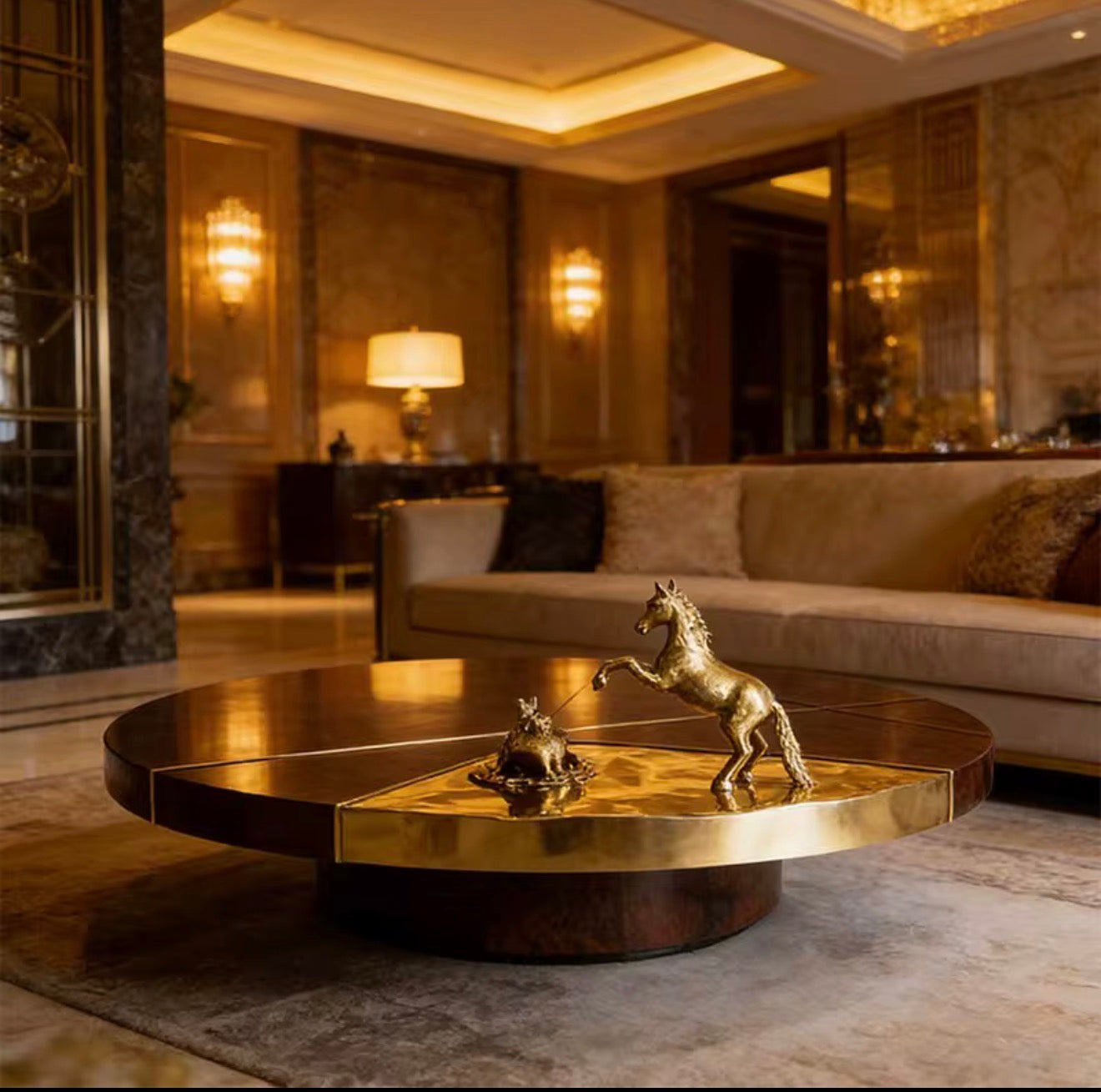Casa Milano – Imperiale Brass Accent Coffee Table