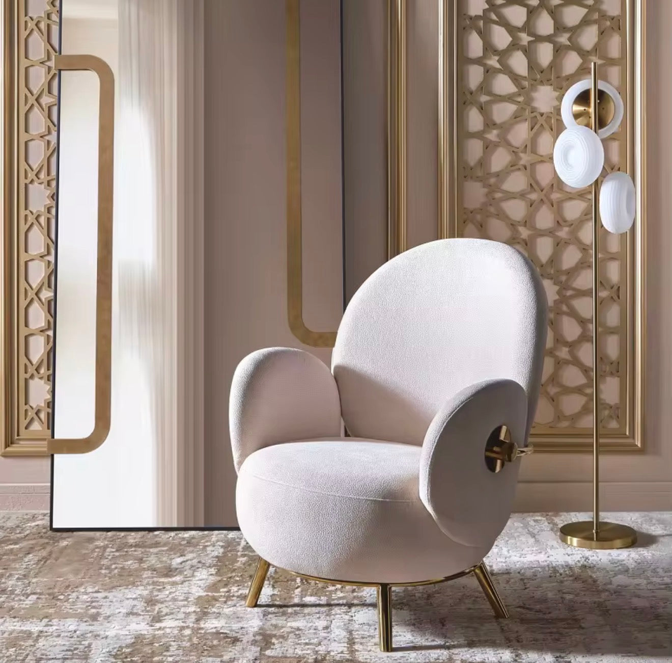Casa Milano Novara Sculptural Accent Chair