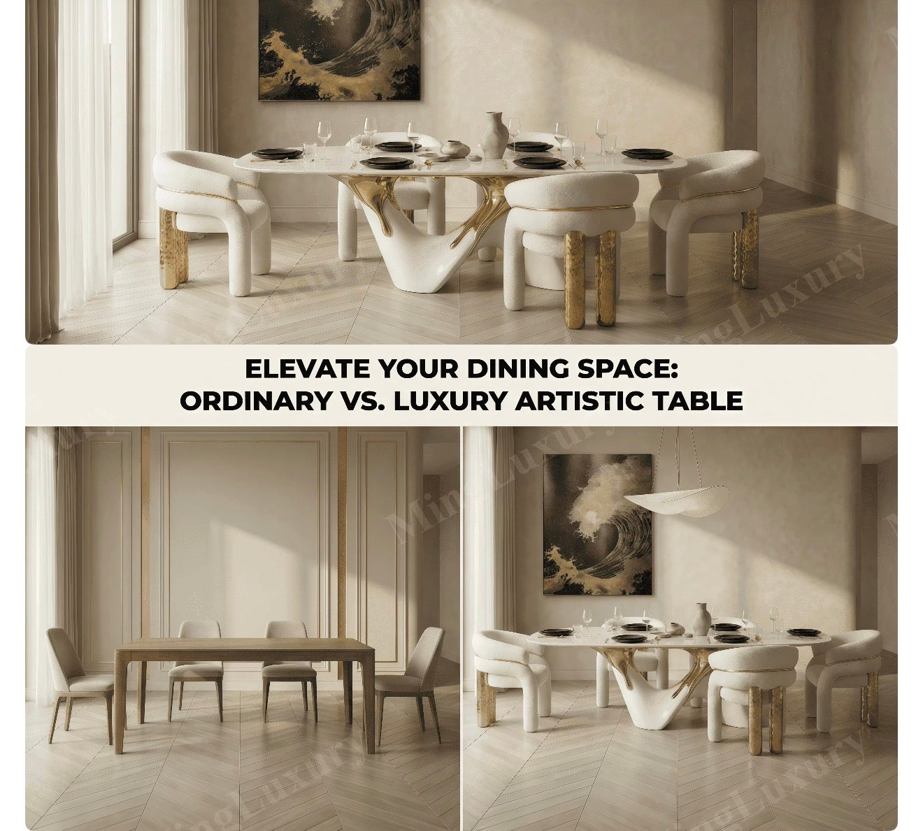 Monterra Sculptural Base Dining Table