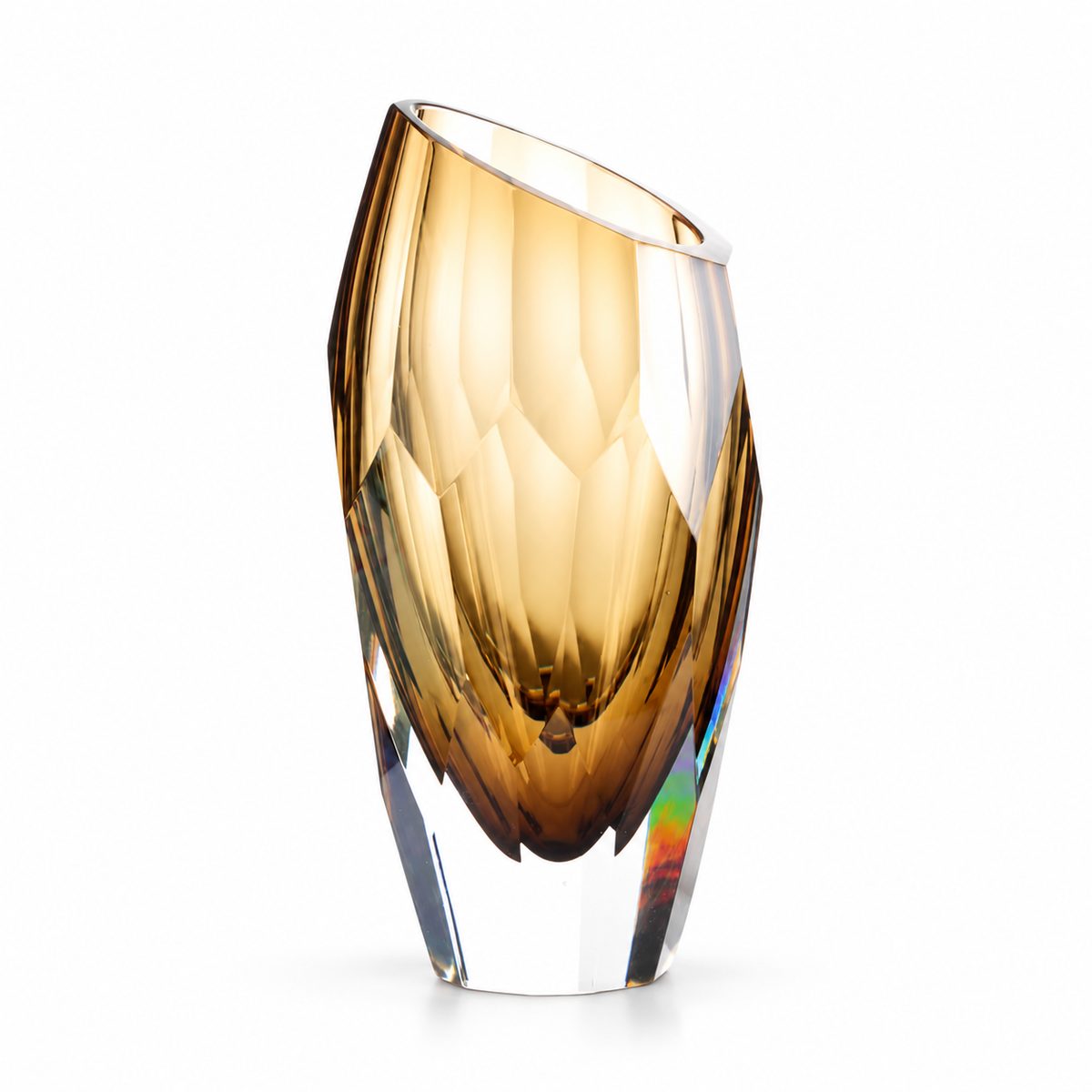 Valentina Hand-Carved Crystal Vase