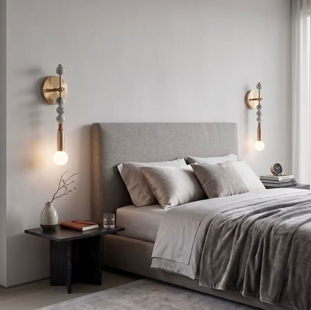 Annabel Marble Ball Wall Sconce