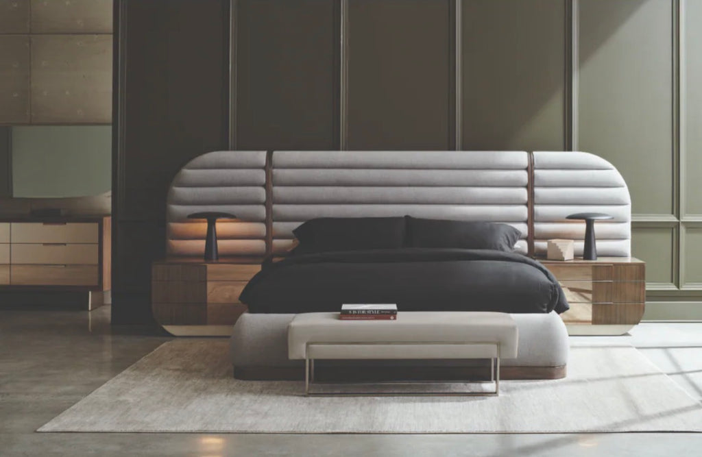 Casa Milano – Gray Velvet Modern Bench | La Moda Collection