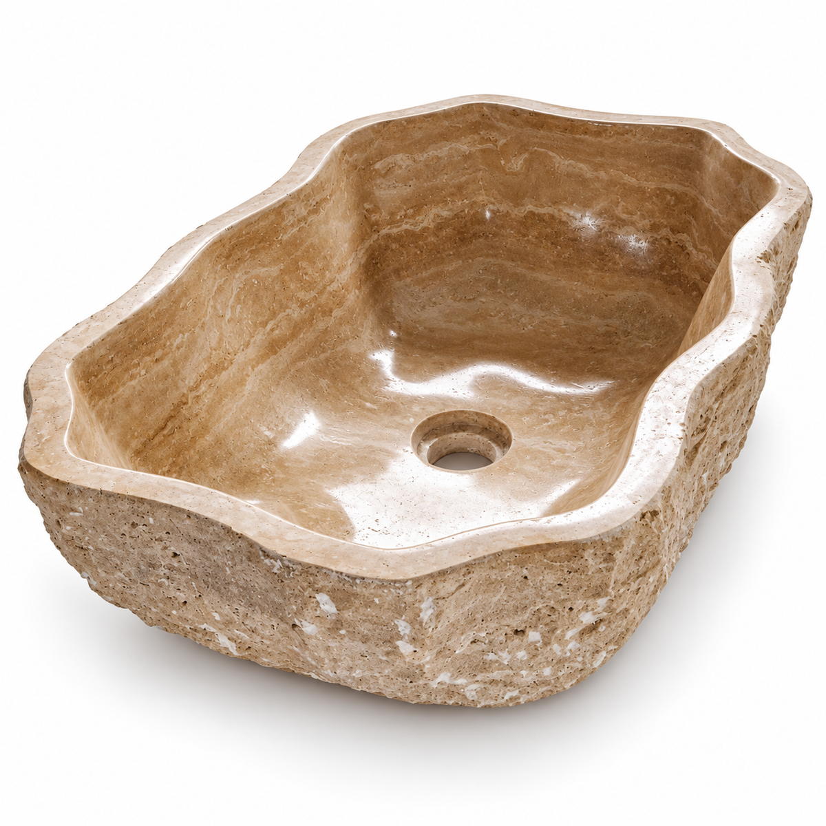 Arezzo Organic Travertine Vessel Sink