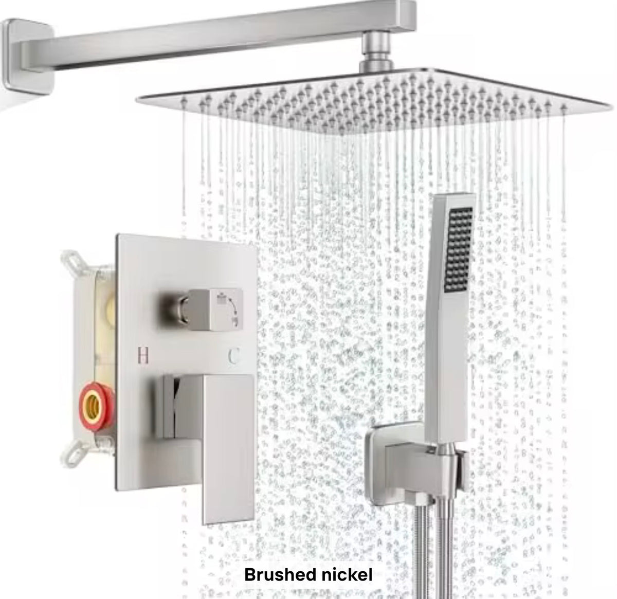 Siena Concealed 12.”Square Rain Shower System