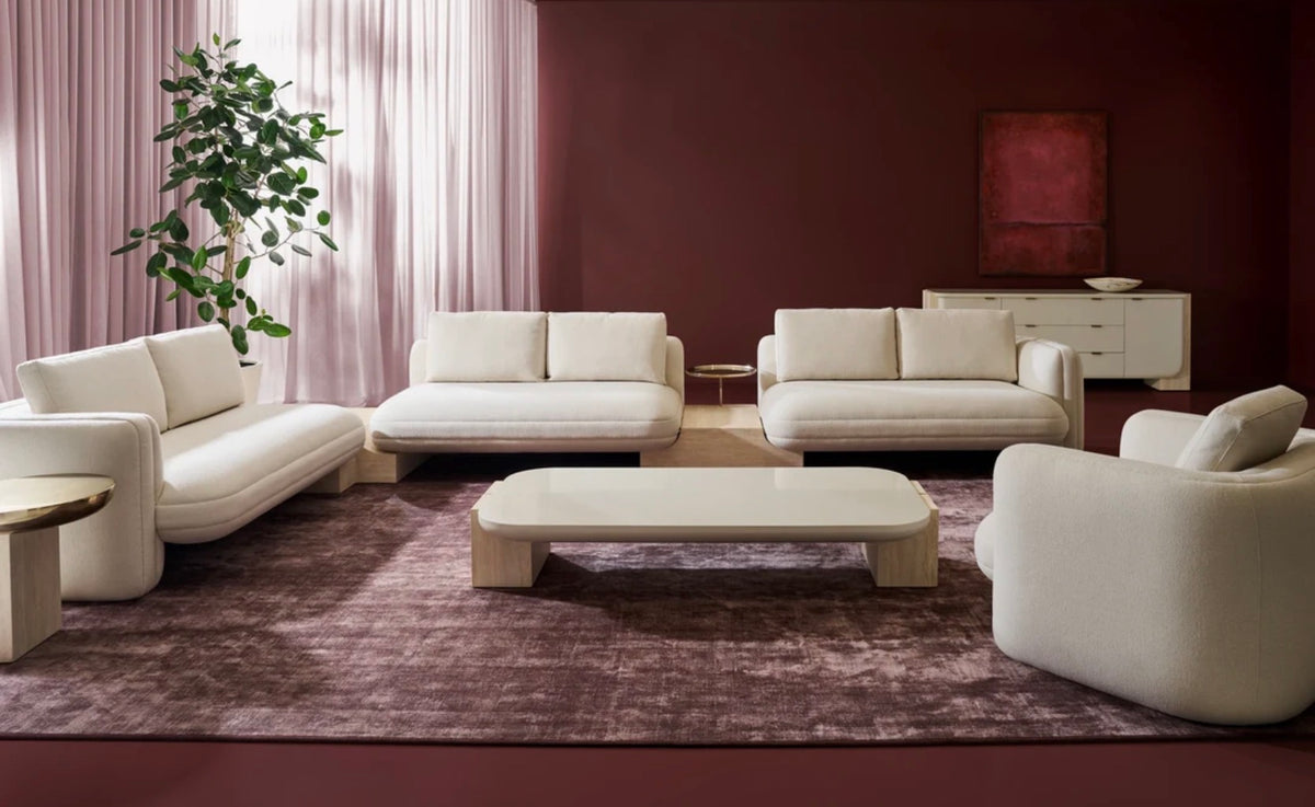 Overlap Sculptural Upholstered Accent Chair by Caracole